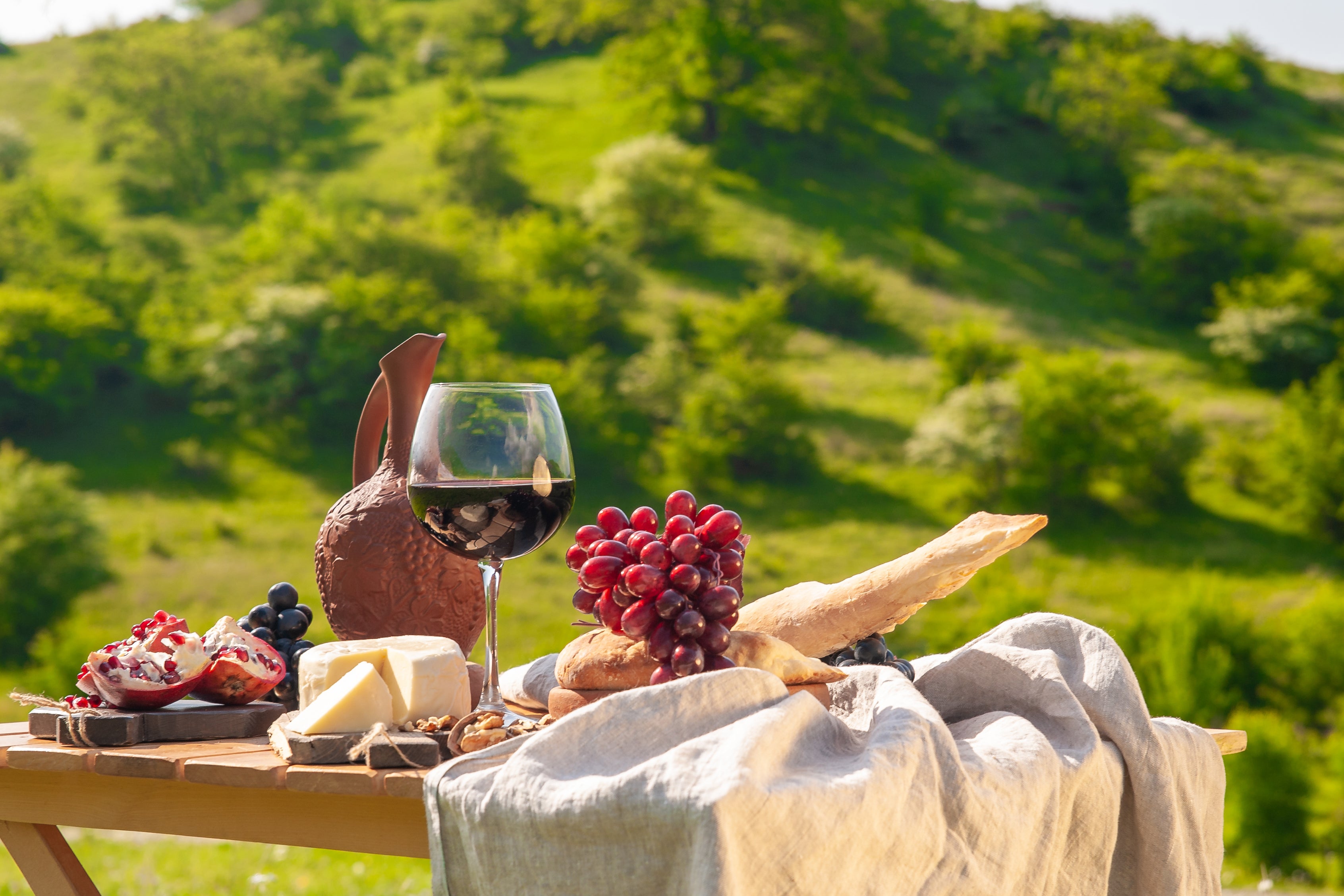 vino tinto georgiano de la uva Saperavi